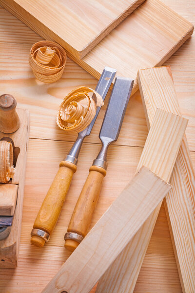 Carpentry chisels and plane