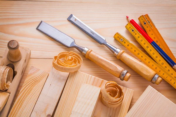 Composition of woodworking tools — Stock Photo, Image