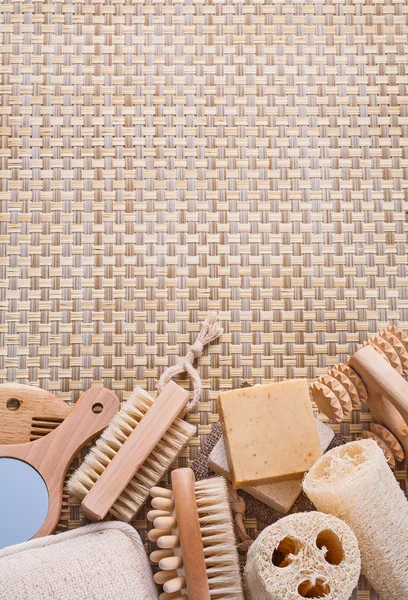 Set of classical bathroom accessories — Stock Photo, Image