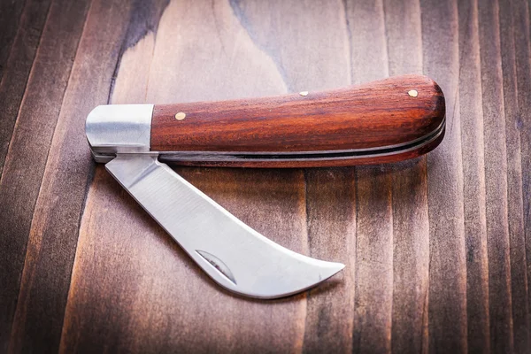 Opened agricultural knife — Stock Photo, Image