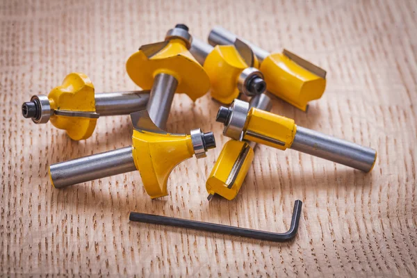 Stack of roundover router bits — Stock Photo, Image