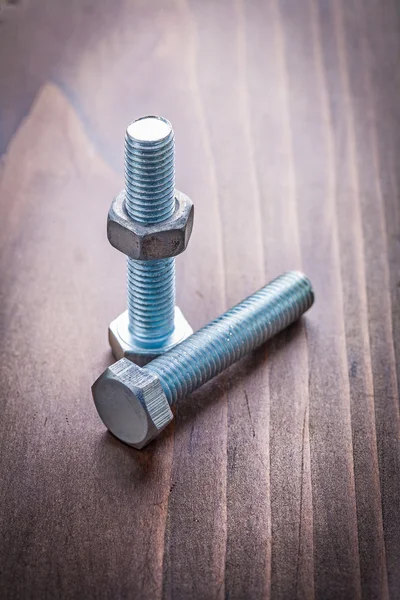 Two bolts with nut — Stock Photo, Image