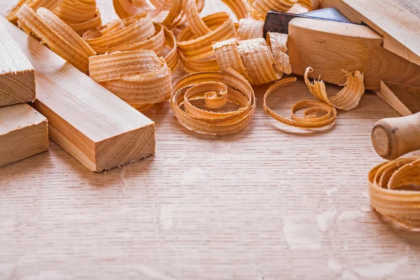 Virutas de madera tablones planos a bordo — Foto de Stock