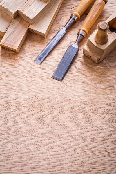 Carpentry tools chisels old fashioned — Stock Photo, Image