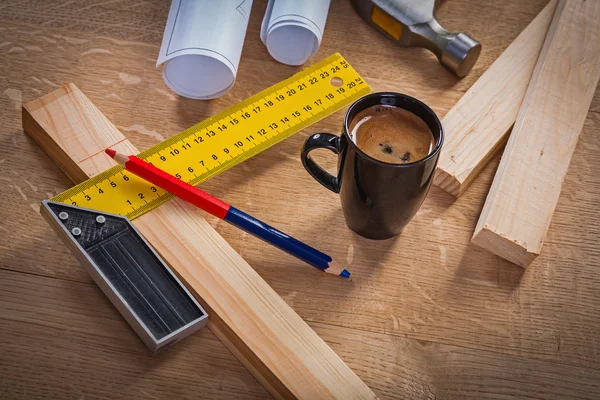 Kahve molası marangoz — Stok fotoğraf