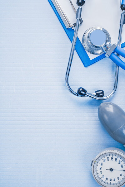 Stethoscope blood pressure monitor and masks