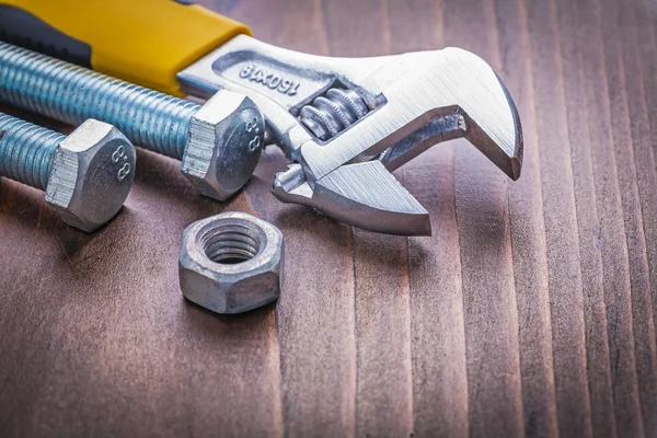 Composition of adjustable wrench bolts — Stock Photo, Image