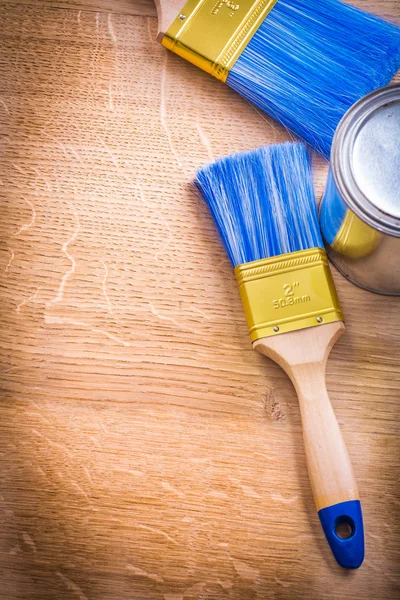 Paint brushes and can — Stock Photo, Image