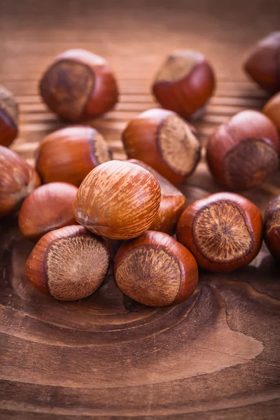 Small stack of hazelnuts — Stock Photo, Image