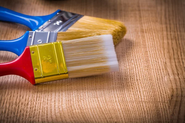 Stack of three paint brushes — Stock Photo, Image
