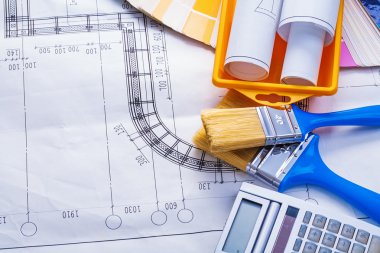 Planı üzerinde Paintoing araçları