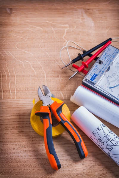 Planos en tablero de madera — Foto de Stock