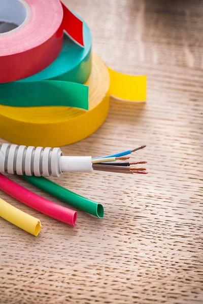 Electric cable in corrugated pipe — Stock Photo, Image