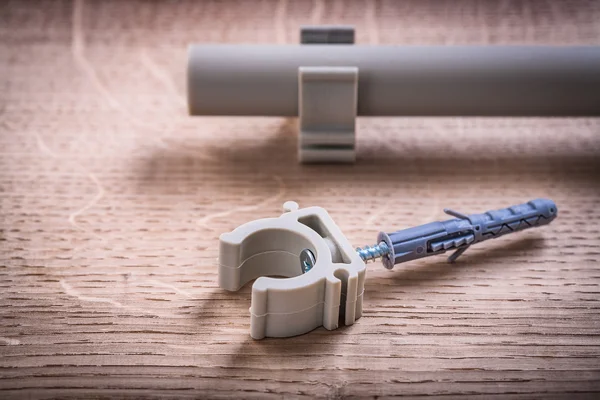 Pipe With Clips And lock pin — Stock Photo, Image