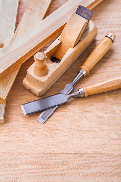 Chisels and woodworkers plane