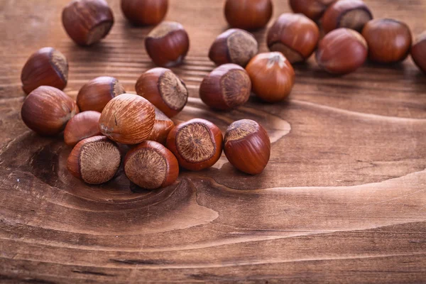 Hazelnuts heap in shell — Stock Photo, Image