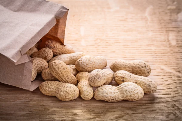 Peanuts in paper bag — Stock Photo, Image