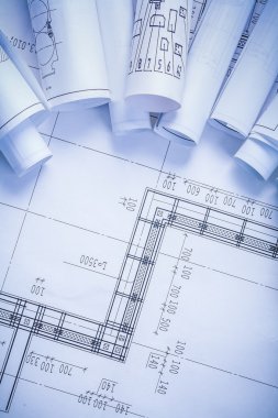 mimari planları haddelenmiş