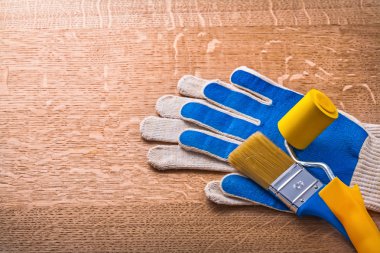 Koruyucu eldiven boya rulo ve fırça