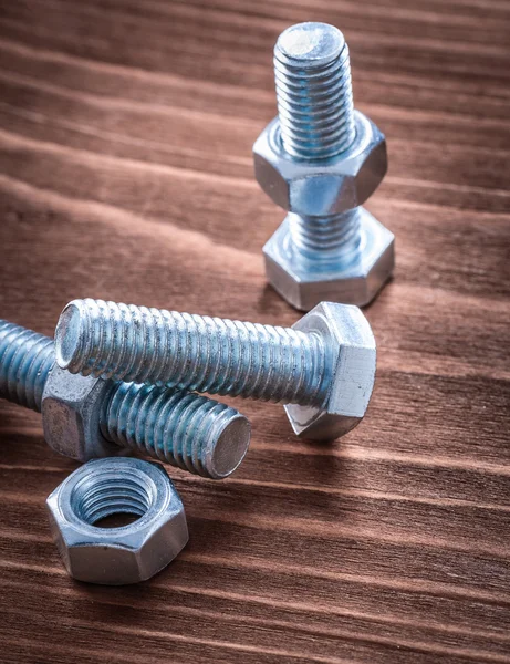 Stainless bolts and screw nuts — Stock Photo, Image