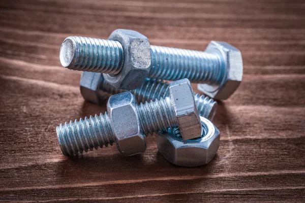 Metal bolts and screw nuts — Stock Photo, Image