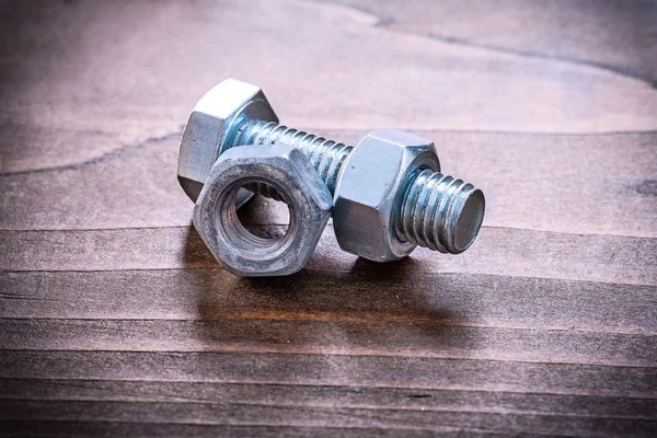 Threaded bolt and screw nuts — Stock Photo, Image