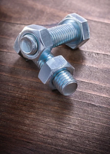 Stainless bolts and screw nuts — Stock Photo, Image