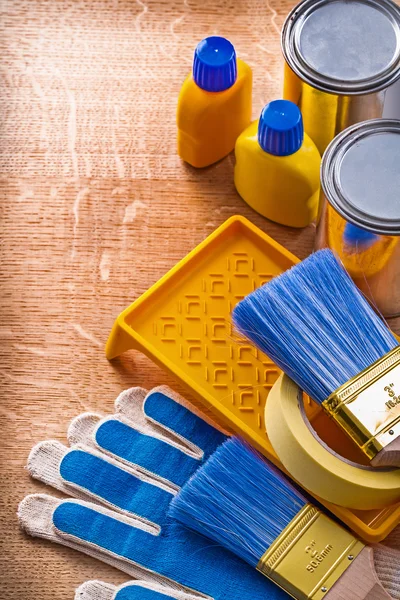 Grupo de herramientas de pintura de la casa — Foto de Stock