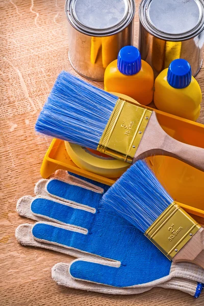 Board with  paint tools — Stock Photo, Image