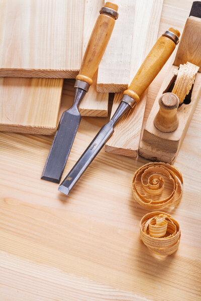 Set of woodwork and joinery tools