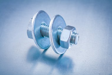 Cıvata contalar ve somun ile metal screwbolt