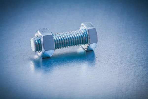 Stainless bolt with screw nut — Stock Photo, Image