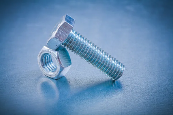 Threaded bolt and nut — Stock Photo, Image