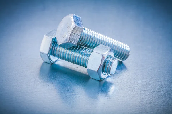Threaded bolts with screw nut — Stock Photo, Image