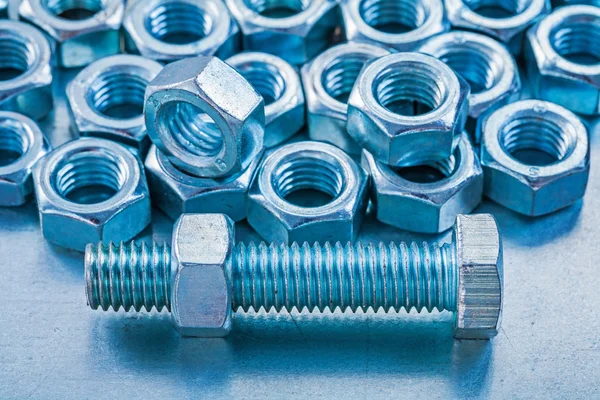 Stainless screw nuts and bolts — Stock Photo, Image