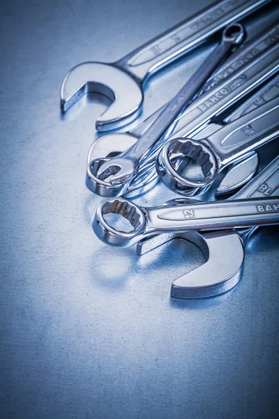 Flat spanners and open-end wrenches — Stock Photo, Image