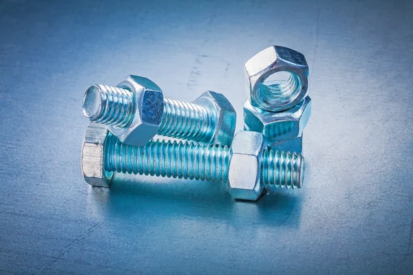 Tapped nuts and screw bolts — Stock Photo, Image