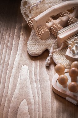 Çam vintage tahta ahşap masaj ile