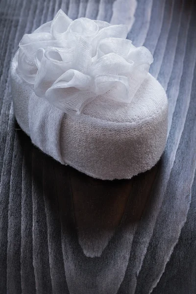 White fluffy bath sponge — Stock Photo, Image