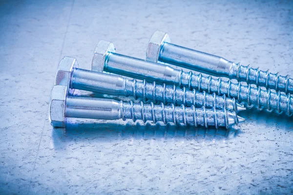 Close up of metal screw bolts — Stock Photo, Image