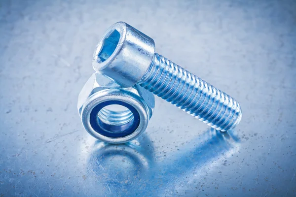 Threaded screw nut and bolt — Stock Photo, Image