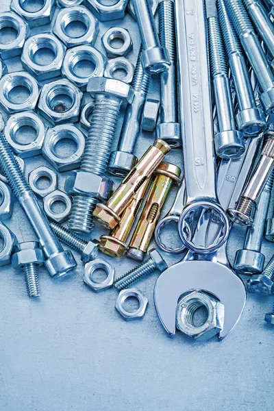 Anchor bolts, screwbolts, construction nuts — Stock Photo, Image