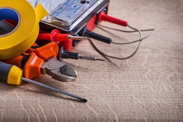 Electric tester, nippers, screwdriver — Stock Photo, Image