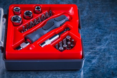 tool case with screwdriver replaceable bits