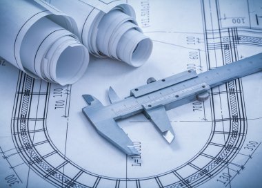 planı üzerinde çizimler metal gövde