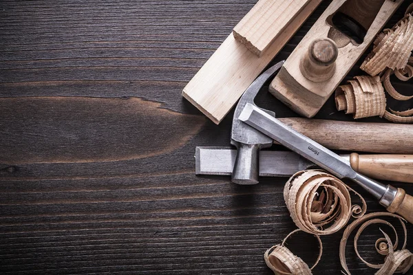 Cepilladora, martillo de garra y cinceles más firmes — Foto de Stock