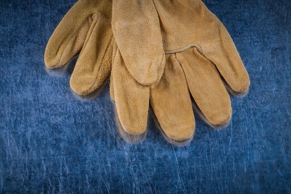 Gants de protection en cuir marron — Photo