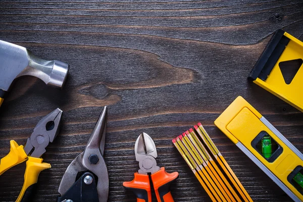 Composition of construction working tools — Stock Photo, Image