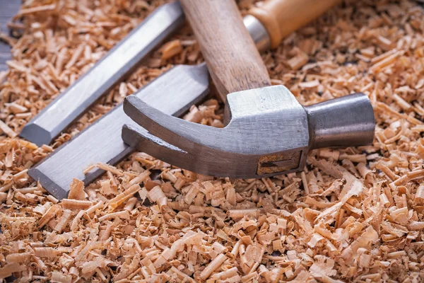 Claw hammer and chisels — Stock Photo, Image