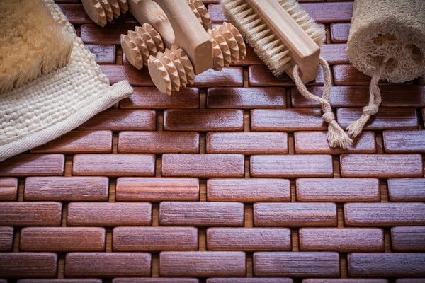 Wisp of bast loofah, brush and massager — Stock Photo, Image